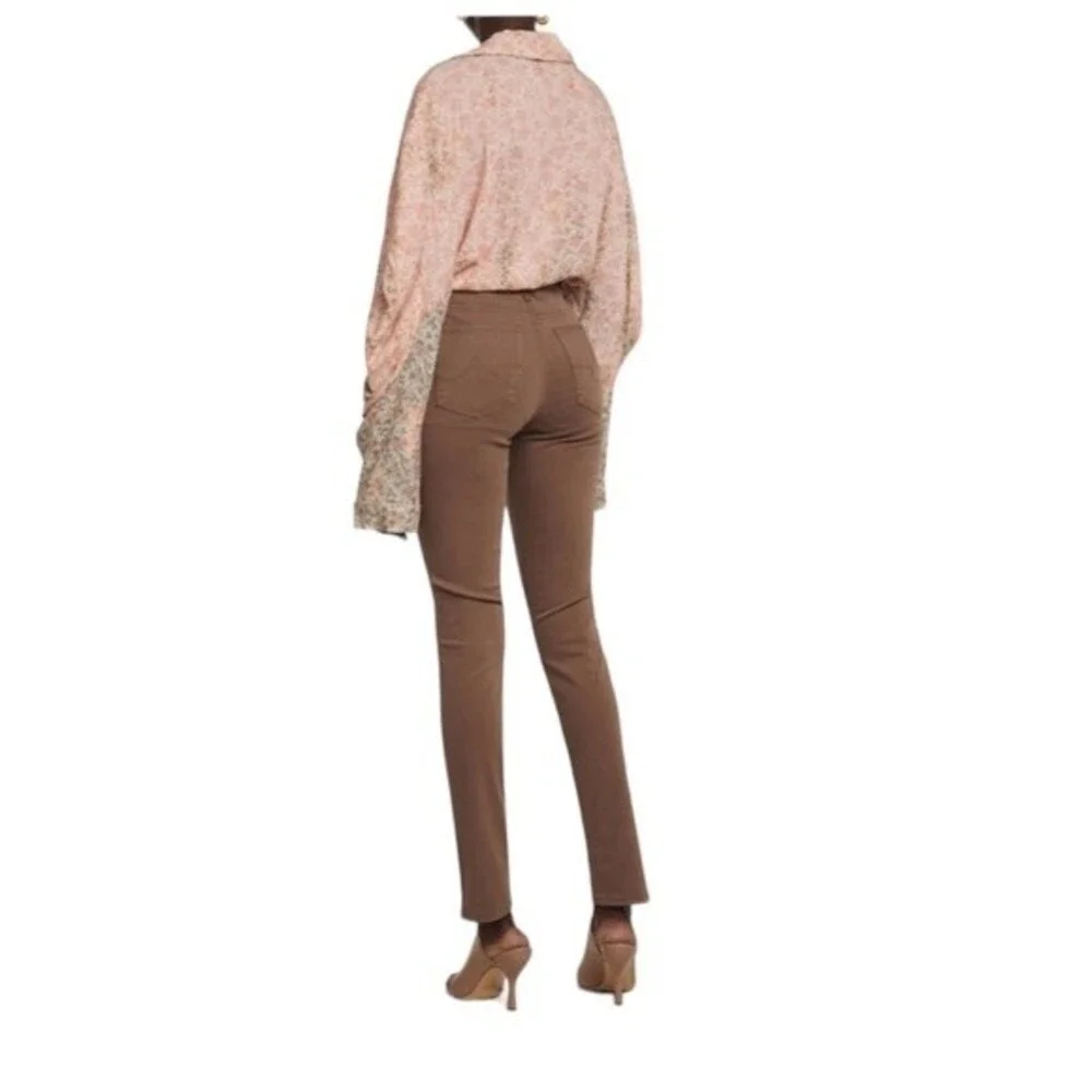 AG Adriano Goldschmied The Prima Cigarette Leg Brown Jeans - 31R